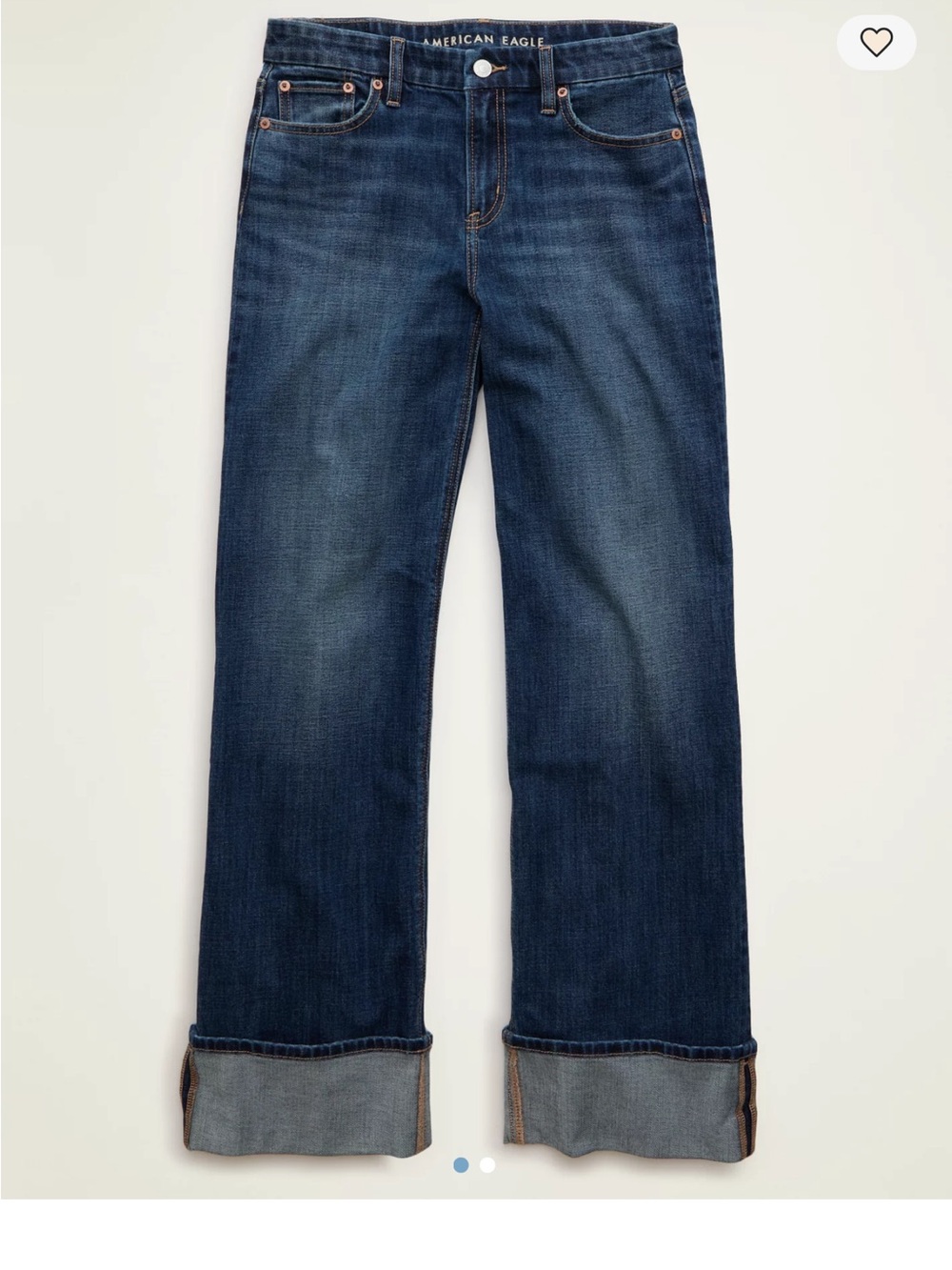 American Eagle Outfitters Women Indigo Straight-Leg Jeans 10L